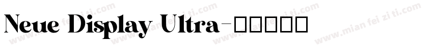 Neue Display Ultra字体转换